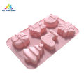 ABH Christmas Series Baking Stencil 6 Cells Soft Silicone Cartoon Xmas Patterns Casting Die DIY Craft Pan for Soap Chocolate. 