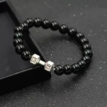 Fitness%20Dumbbell%20Black%20Beads%20Gym%20Bracelet%20For%20Boys%20-%20Image%203
