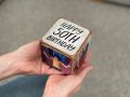 Personalised 8x8 cm Wooden Photo Rubik's Cube - Perfect for Birthday, Anniversary, Wedding, Home Décor, Baby Shower Gift, Father's Day, Mother's Day - Custom Memory Keepsake Frame Block. 