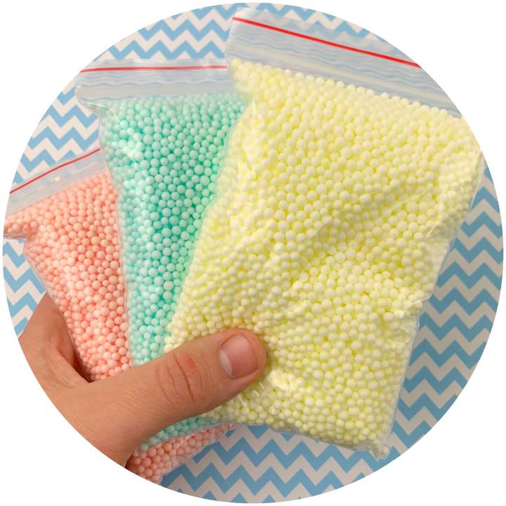 2.5-5mm MULTI-PACK SMALL PASTEL FOAM BEADS FOR SLIME, PARTY DECORATION & GIFT PURPOSES!!!
