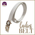 White Ladies Waist Belt - Wide Style for Women & Girls. 