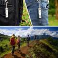 1 【Footprint】 Ceisn Emergency Survival Whistles Double Tubes High Decibel Whistle With Keychain For Camping Hiking Outdoor Sports. 