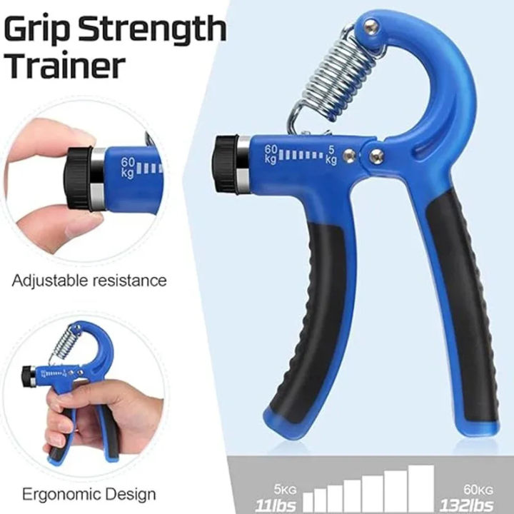 New Adjustable Power Hand Gripper 5–60kg | Forearm, Finger & Wrist ...
