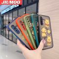 JIUMOO For OPPO Reno 3 Pro 5G Case Cartoon Winnie The Pooh Frosted Transparent Back Cover Lens Camera Protector Phone Case Soft Silicone Edge Full Cover Casing Hard Cases. 