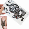 Tuosair Dragon Disposable Removable Waterproof Body Art Temporary Tattoo Sticker Decal. 