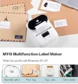 Phomemo Label Printer - M110 Address Label Maker Bluetooth Thermal Portable Label Maker Machine for Small Business, Barcode, Cable, Retail, Clothing, Barcode Printer Compatible with Phones & PC, White. 