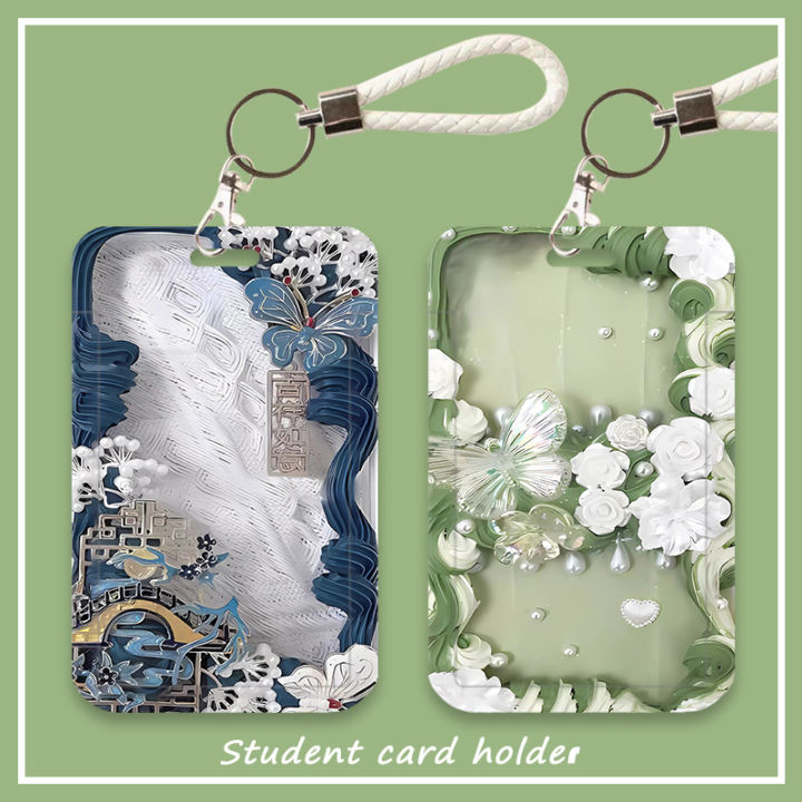 Ins Style Flower Card Holder ABS Student Card Meal Card Subway Card Bus Card Luolong