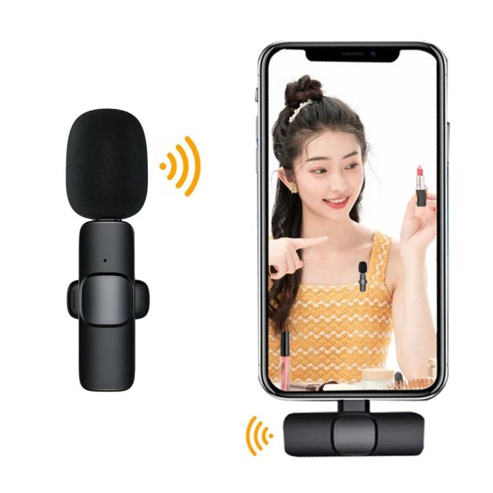 Wireless Mic Lavalier Microphone With Noise Cancellation Reduction 20 Meter Long Range Portable Audio Video Recording Mic For Type C Lightning Port Live Game Video Shooting Streaming Vlogging_Youtube Video For Mobile Phone Camera_iPhone