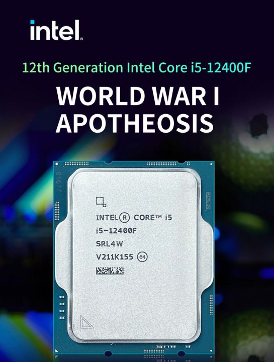 Intel Core i5 12400F 2.5 GHz 6-Core 12-Thread CPU Processor 10NM L3=18M 65W LGA 1700 Processor (Tray Only)