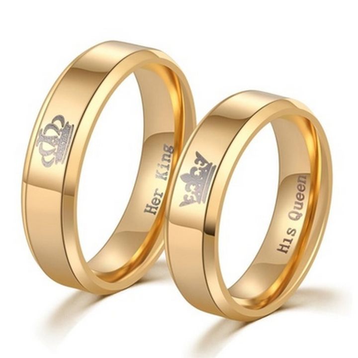 Personalized/Customized Ring -Engraved Golden Ring - For Couple Ring - Custom Ring - Name -Date of birth -King & Queen Ring - Gift Item - New Arrival