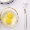 Stainless Steel Wire Coil Spiral Whisk, Stainless Steel Egg Whisker Egg Beater Milk Blender for Blending, Whisking, Beating & Stirring. 