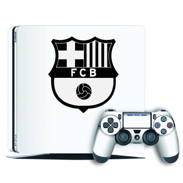 ps4 slim skin barcelona design with 2 controller skin (not silicon cover) brand rana decoration1