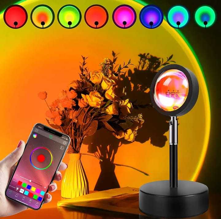 Remote Control RGB Sunset Lamp Projector 16 Colors Changing RGB | Mobile Photography Backgrounds Accessories Lighting Kit Wallpaper