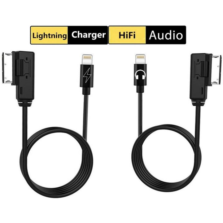 Audi AMI MMI/VW Aux and Charger Kit for iP11 Xs Xs Max XR X 8 7 7 Plus, Pad Pod, Apple Lightning Charging Cable Select Audi Music Interface Adaptor for VW Volkswagen Models