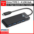SpeedX Orico Type C USB Hub 3.0 4 Ports Ultra High Speed Fast Data Transfer Rate USB C Hub Papw-4A. 