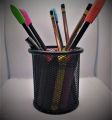 Metal Mesh Pen Container Pen Pencil Holder Organizer Cosmetic Round Pen Stand Holders Stationery Container Desk Organizer. 