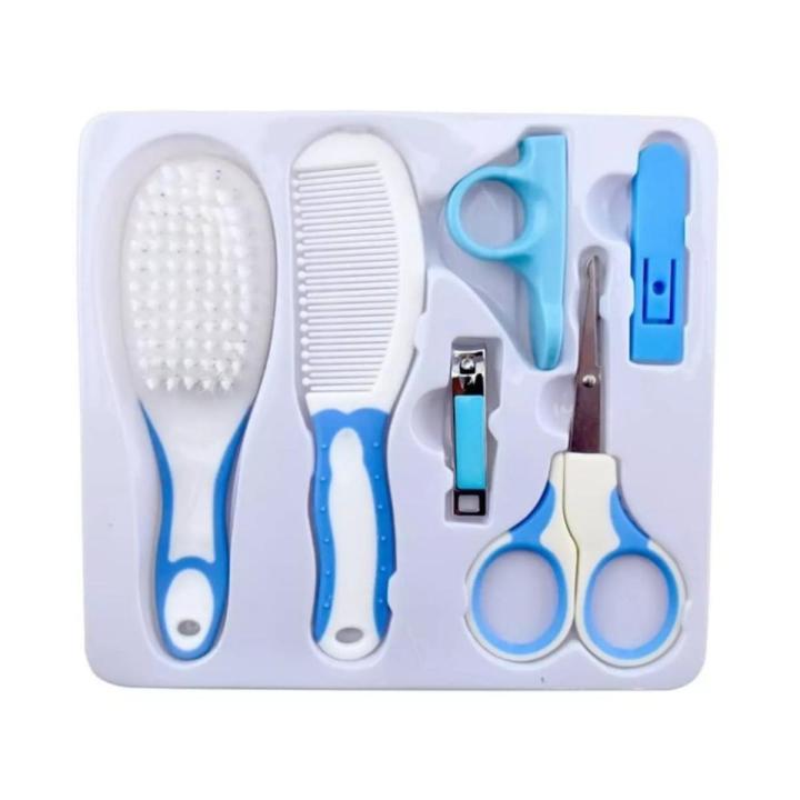 Six Pieces Baby Care Kit Babies Healthcare kit-Grooming Care All Basic Accessories For Kids-Toddlers-Multicolor