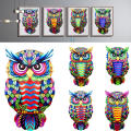 Metal Owl Sculpture Vibrant Handcrafted Hanging Ornament for Colorful Wall Decor. 