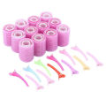 48 Pieces Hair Rollers Set 36 Rollers, 12 Duck Bill Clips, Hairdressing Curlers Tools. 