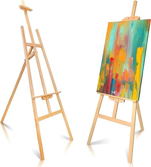Openness - 175CM Wooden Easel - Artist Adjustable Stand For Canvas Board And Painting