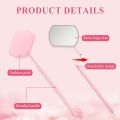 Stainless Steel Lash Mirror for Eyelashes, Large Square Eyelash Mirror Eyelash Extensions Tools (Pink), Detachable Lash Extensions Mirror Supplies and Tools for Eyelash and Eye Cosmetic (Pack of 1). 