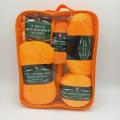 9 in 1  Microfiber Car Cleaning Kit Towel Detailing Car Wheel Brush Waxing Sponge. 