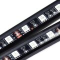 Car LED Strip Light, 4pcs  12V Multicolor Music Car Interior Lights LED Under Dash Lighting Atmosphere Neon Lights Kit with Sound Active Function and Wireless Remote Control. 
