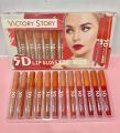 5d Lip Gloss Velvet Stay 12pc Victory Story Superb Long Lasting Waterproof Matte Nude Lip Gloss. 