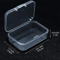 Embellet Small Plastic Jewelry Storage Box Transparent Flip Portable Pill Container Jewelry Holder Packaging Earrings Display Case. 