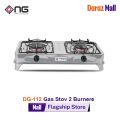 Nasgas Gas Stoves DG-112 Heavy Grey Cast Iron Burner Double Steel Stainless Steel body. 