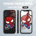 For Vivo V20 2021 Cartoon Spper Hero Spiderman Spider Man Side Design Phone Case Square Edge Pattern Liquid Silicone Casing Full Cover Camera Shockproof Protection Case. 