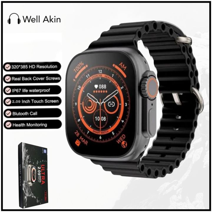 T10 Ultra Smartwatch 2.09inch HD Big Screen Magnetic Wireless Charging  water proof Wacth 8 49mm Smart Watch Bluetooth Call Sleep Monitor Men women watch well Akin t900 t800