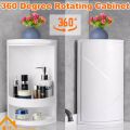 washroom cabinet-Bathroom cabinet-bathroom accessories cabinet-plastic 360° rotating cabinet- Bathroom Cabinet Plastic - 360 degree washroom 2 shelves cabinet- toilet cabinet two layer cabinet good quality plastic cabinet. 