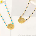 CSJA Gold Color Stainless Steel Bracelet for Women Beaded Beads Initial Letter Bracelets Dainty Jewelry Pulsera Fashion S691. 
