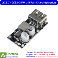 DC 6V–32V to 5V 24W 1/2/4-Channel USB Fast Charger Module QC2.0 / QC3.0, DC-DC Step-Down Converter (XFW-KC24) by Electrica. 