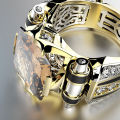 Creative Party Men Rings Square Shaped Design Rings For Men Wedding Ring Platinum Plated Zircon Male Jewelry Wholesale. 