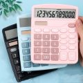 【DIV MALL】Desktop Calculator Standard Function Calculator with 12Digit LCD Display Solar Battery Dual Power for Home. 