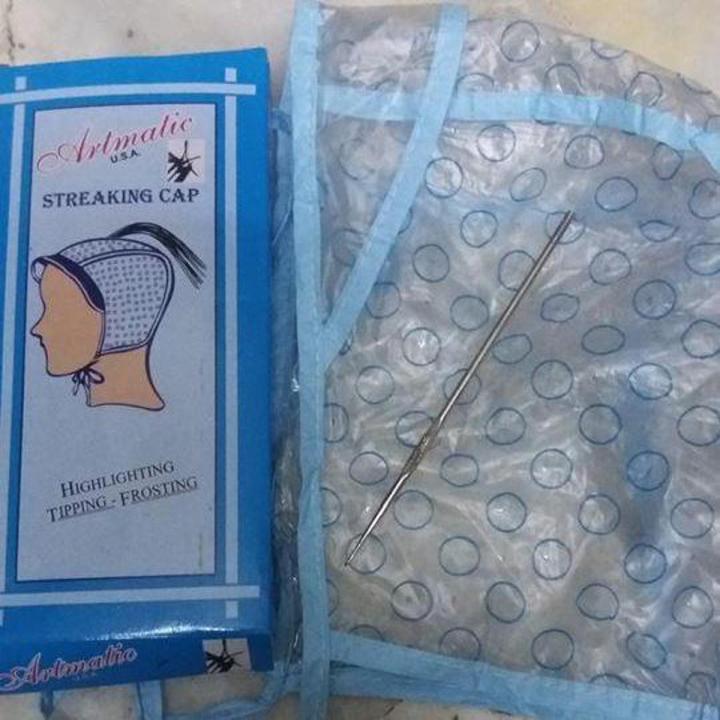 Hair Color Cap - Highlight Cap, Professional Salon Reusable Hair Colouring Highlighting Dye Hat with Hook (Clear) 1 X Streaking Cap 1 X Hook