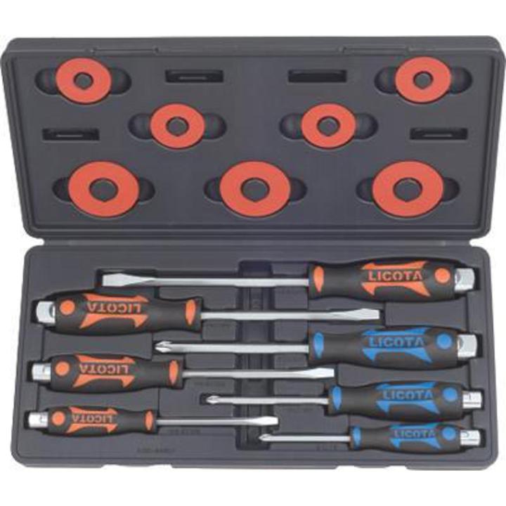 LICOTA - 7 PCS GO THROUGH SCREWDRIVER SET BLOW CASE - ASD-600K1