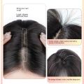 Side Fringe 3D Middle Part Bangs Natural Invisible Hairpieces with Toupee Top Hair Bangs Full Cover Hair Extensions Fake Bangs Women. 
