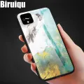 Biruiqu For Google Pixel 4 / Google Pixel 4XL Shockproof Fashion Marble Tempered Glass Back Case Cover. 