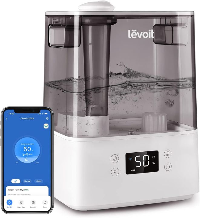 LEVOIT Smart Humidifiers for Bedroom Large Room Home,(6L) Cool Mist (OPEN BOX)