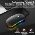 RGB WIRELESS MOUSE RECHARGEABLE 2.4GHZ + Bluetooth WITH ADJUSTABLE DPI. 