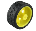 65mm Smart Robot Car Tyres Wheel for Gear Motor (Yellow) Arduino control motor. 