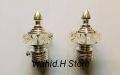 Pair of 2Pcs  White Curtain Rod End Stoppers. 
