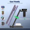 ARMICO 3 in 1 Wireless Charger,Fast Wireless Charging Station for Multiple Devices,Foldable Travel Charging Pad Stand for iPhone15/ 14/ 13/ 12/ 11/ X/ SE/ 8, Samsung, AirPods3/2/Pro, iWatch SE/8/7/6/5/4/3/2. 
