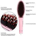 Fast hair straightener brush - Electric Hair Styling Straightener- Pink. 