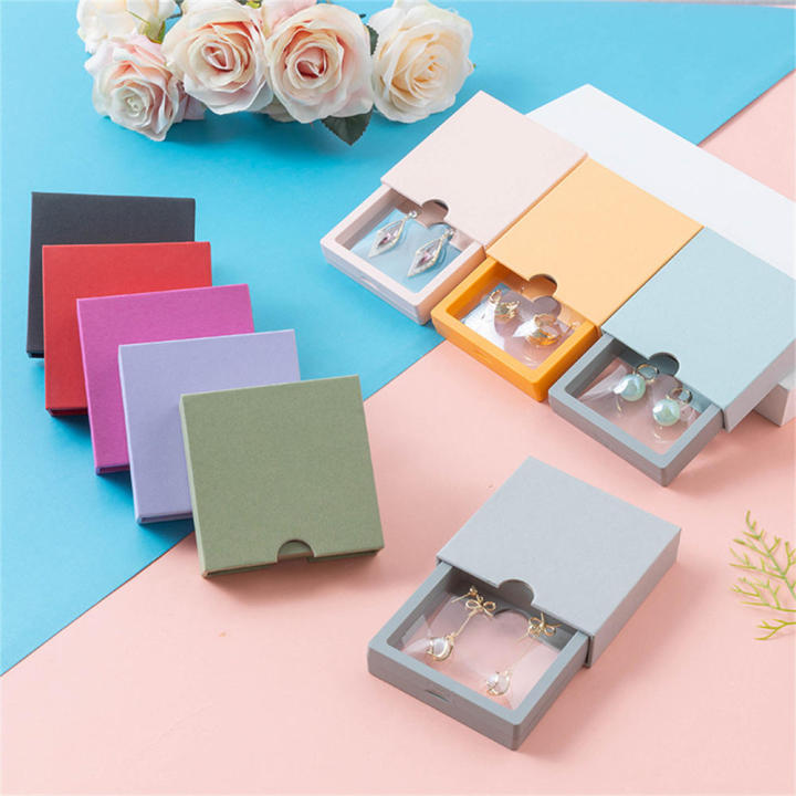 Drawer design Jewelry Box Protective Showcase 3D Floating Frame Colorful Packaging Box Ring Holder Case for Gift Packaging Jewelry Storage Retail Display Accessory Organizer Collectors Case