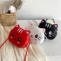Cute Cat Shoulder Bag Children Crossbody Messenger Bags for Girls Kids PU Leather Small Handbag Cartoon Coin Purse Wallet. 