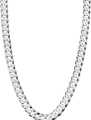 Silver Cuban Style Chain Necklace For Men Neck Fashion 2024. 